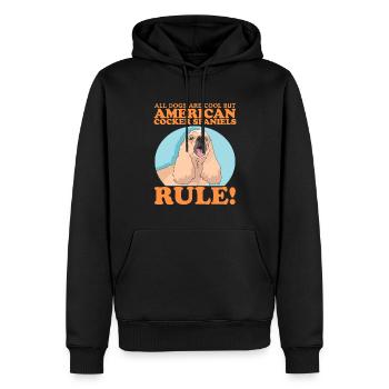 Cocker américain épagneul chien cadeaux - Sweat à capuche Premium bio Homme - noir - Devant - Nico (187cm)