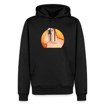 Cocker américain épagneul chien cadeaux - Sweat à capuche Premium bio Homme - noir - Devant - Nico (187cm)