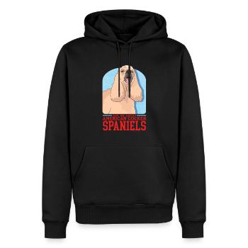 Cocker américain Spaniel cadeau - Sweat à capuche Premium bio Homme - noir - Devant - Nico (187cm)