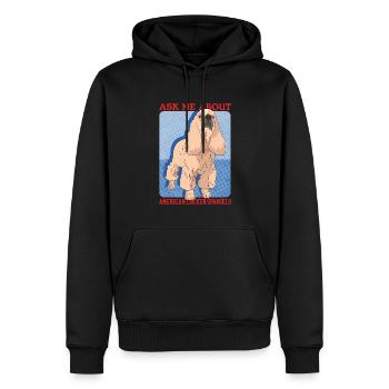 Cadeaux Cocker Spaniel Américain - Sweat à capuche Premium bio Homme - noir - Devant - Nico (187cm)