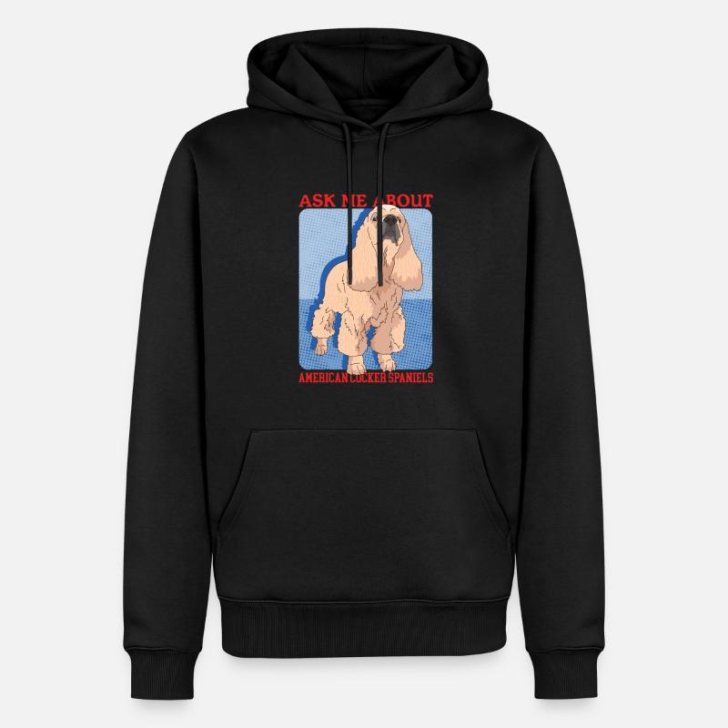 Cadeaux Cocker Spaniel Américain - Sweat à capuche Premium bio Homme - noir