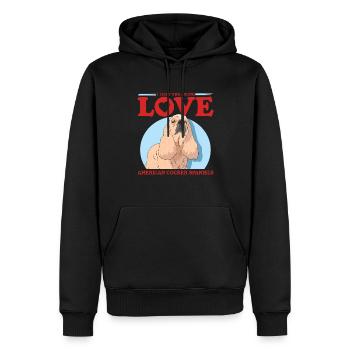 Amerikanischer Cocker Spaniel Besitzer Geschenk - Männer Premium Bio Hoodie - Schwarz - Vorne - Nico (187cm)