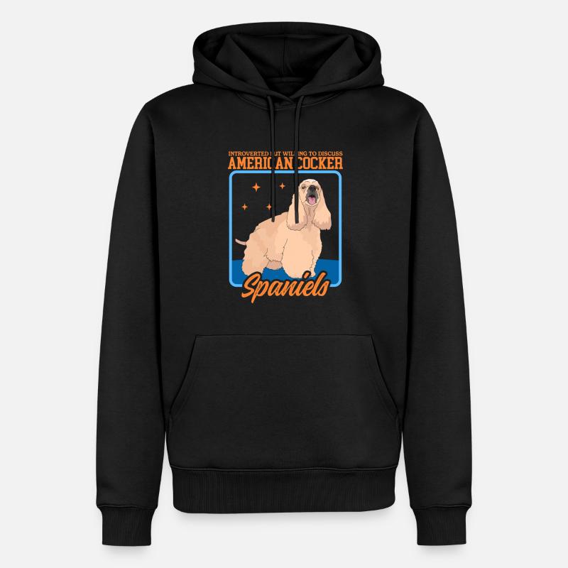 Cocker américain Spaniel cadeau - Sweat à capuche Premium bio Homme - noir