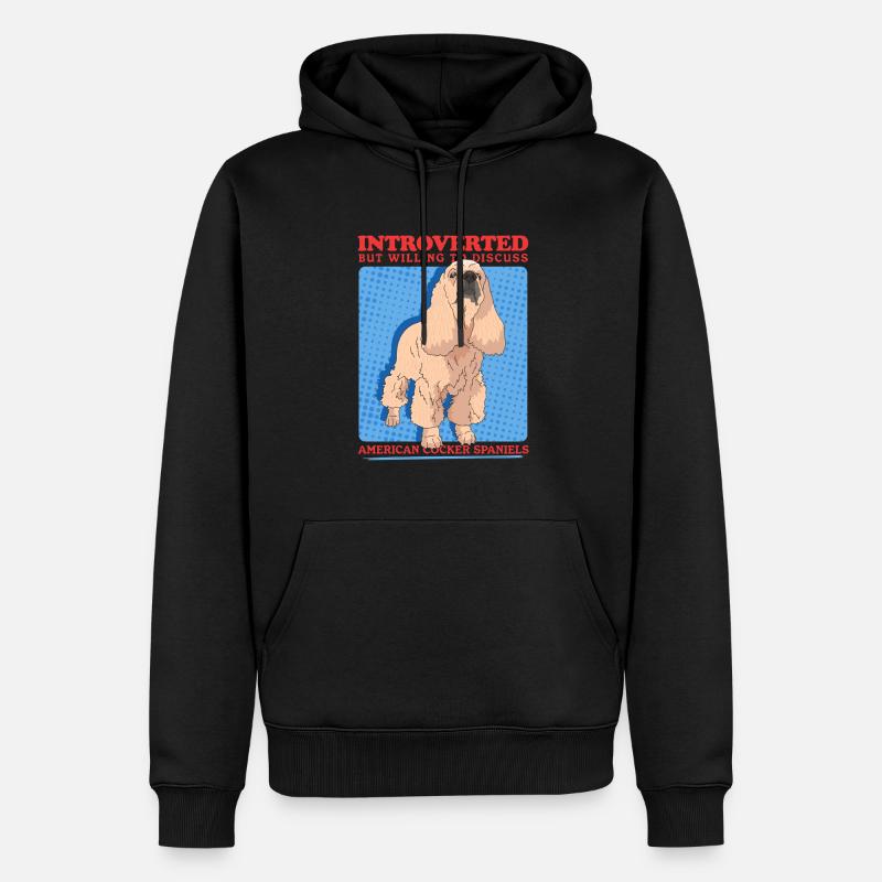 Cadeaux Cocker Spaniel Américain - Sweat à capuche Premium bio Homme - noir