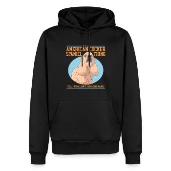 Amerikanischer Cocker Spaniel Besitzer Geschenk - Männer Premium Bio Hoodie - Schwarz - Vorne - Nico (187cm)