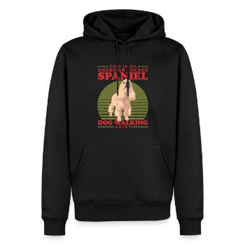Cocker américain Spaniel Cadeau drôle - Sweat à capuche Premium bio Homme - noir - Devant - Nico (187cm)