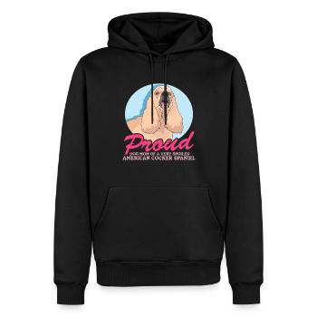 Cocker américain Spaniel Maman Cadeau - Sweat à capuche Premium bio Homme - noir - Devant - Nico (187cm)
