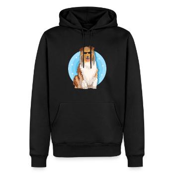 Collie Hunde Langhaarcollie Rough Collies Geschenk - Männer Premium Bio Hoodie - Schwarz - Vorne - Nico (187cm)