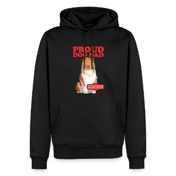 Collie Dad Longhair Collie Rough Collies Cadeau - Sweat à capuche Premium bio Homme - noir - Devant - Nico (187cm)