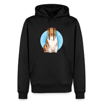 Collie Langhaarcollie Rough Collies Geschenk - Männer Premium Bio Hoodie - Schwarz - Vorne - Nico (187cm)