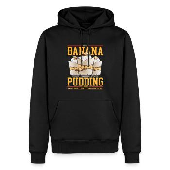 Bananenpudding Bananen-Pudding Geschenk - Männer Premium Bio Hoodie - Schwarz - Vorne - Nico (187cm)