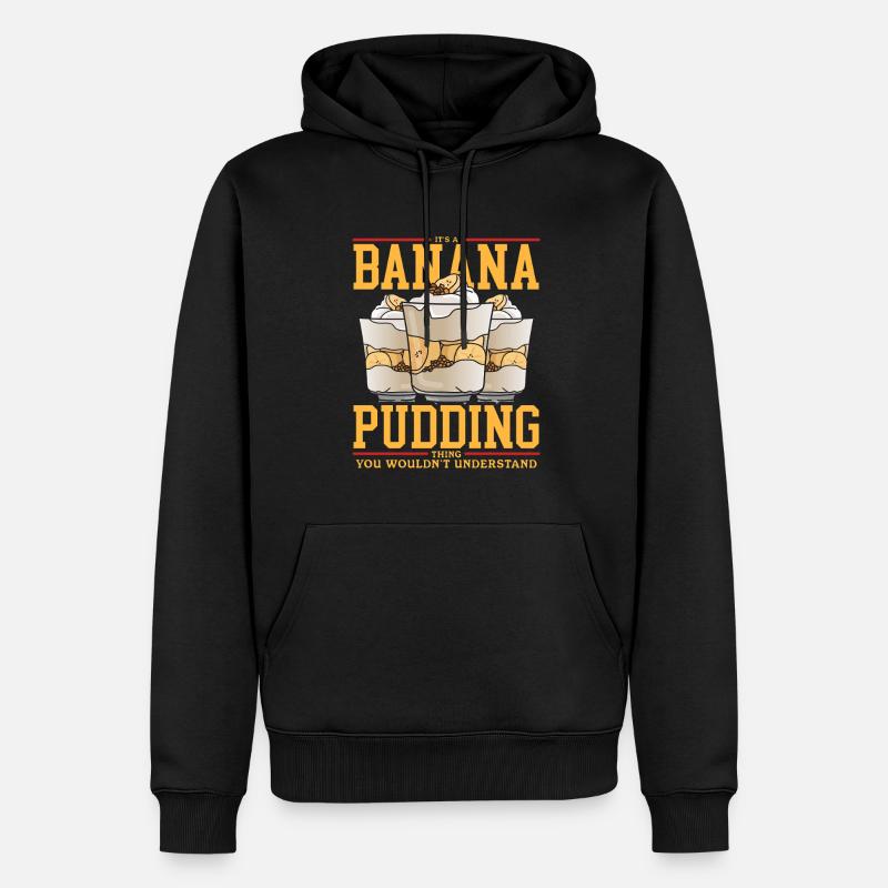 Bananenpudding Bananen-Pudding Geschenk - Männer Premium Bio Hoodie - Schwarz