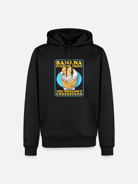 Bananenpudding Bananen-Pudding Geschenke - Männer Premium Bio Hoodie - Schwarz