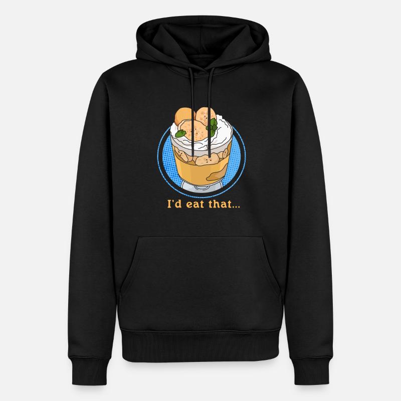 Bananen Pudding Bananenpudding Geschenk - Männer Premium Bio Hoodie - Schwarz