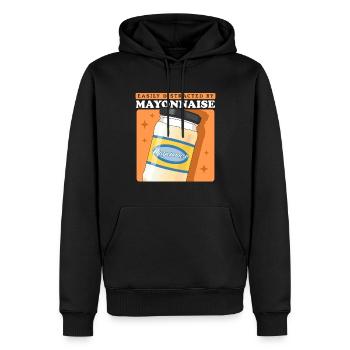 Mayonnaise Mayo Lover Gift - Sweat à capuche Premium bio Homme - noir - Devant - Nico (187cm)