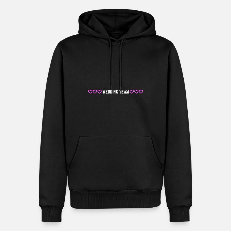 Coeurs d’équipe de mariage - Sweat à capuche Premium bio Homme - noir