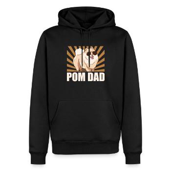 Zwergspitz Pomeranian Dad Hundebesitzer Geschenk - Männer Premium Bio Hoodie - Schwarz - Vorne - Nico (187cm)