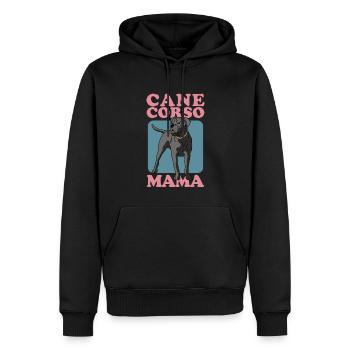 Cane Corso Mama Italiano Chien Maîtresse Cadeau - Sweat à capuche Premium bio Homme - noir - Devant - Nico (187cm)