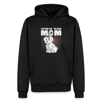 Coton de Tuléar Maman Chien Chien Propriétaire Cadeau - Sweat à capuche Premium bio Homme - noir - Devant - Nico (187cm)