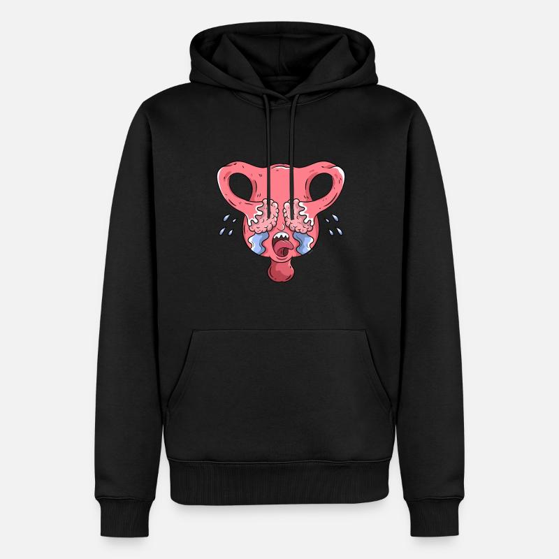 Gebärmutter Menstruation Feminismus - Männer Premium Bio Hoodie - Schwarz