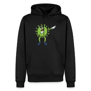 Dabbing Virus - Sweat à capuche Premium bio Homme - noir - Devant - Nico (187cm)