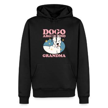 Dogo Argentino Grand-mère | Cadeau de propriétaire de chien - Sweat à capuche Premium bio Homme - noir - Devant - Nico (187cm)