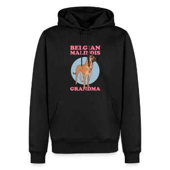 Malinois Belge Grand-mère Berger Belge - Sweat à capuche Premium bio Homme - noir - Devant - Nico (187cm)
