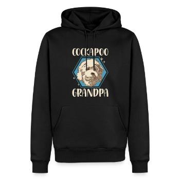 Cockapoo Grandpa Hunde Hundebesitzer Geschenk - Männer Premium Bio Hoodie - Schwarz - Vorne - Nico (187cm)