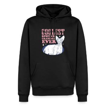 Sphynx Chat | Propriétaire de chat Chat Maman Cadeau - Sweat à capuche Premium bio Homme - noir - Devant - Nico (187cm)