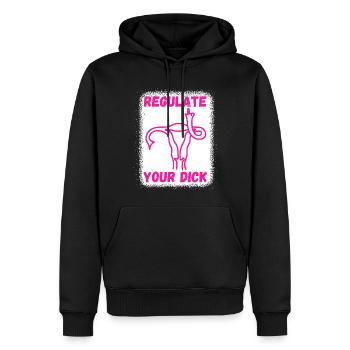 Regulate your dick - Men’s Premium Organic Hoodie - black - Front - Nico (187cm)