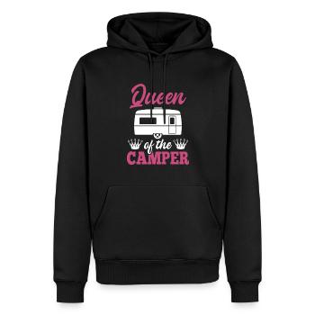 Wohnwagen Camping Frauen Queen Of The Camper - Männer Premium Bio Hoodie - Schwarz - Vorne - Nico (187cm)
