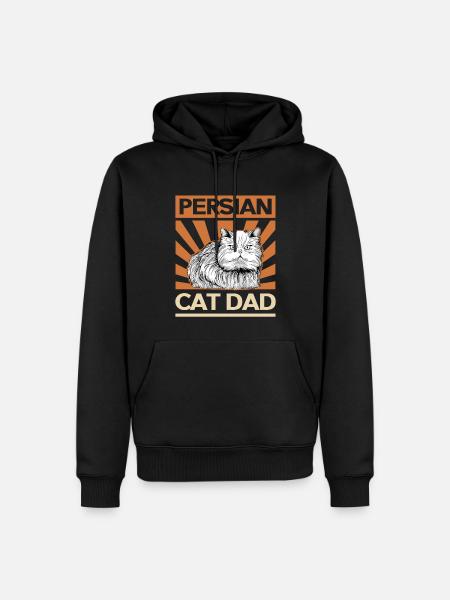 Persian Cat Cat Dad | Cat Owner Gift - Men’s Premium Organic Hoodie - black