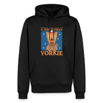 Yorkie Dad Yorkshire Terrier Dog Cadeau - Sweat à capuche Premium bio Homme - noir - Devant - Nico (187cm)