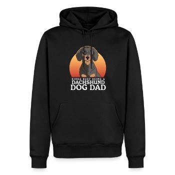 Dachshund Dad Dackel Hundebesitzer Geschenk - Männer Premium Bio Hoodie - Schwarz - Vorne - Nico (187cm)