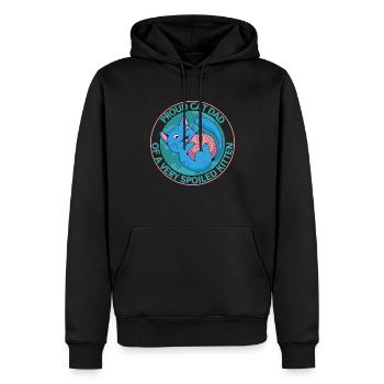 Chat Papa Chaton Chat Propriétaire Cadeau - Sweat à capuche Premium bio Homme - noir - Devant - Nico (187cm)