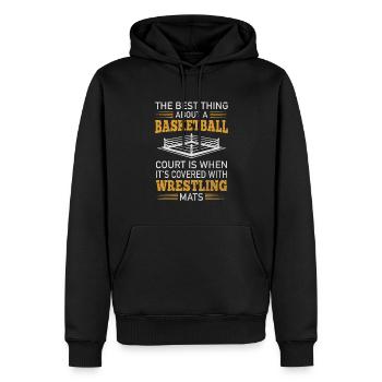 Wrestling Basketball Ballsportarten Kampfsportler - Männer Premium Bio Hoodie - Schwarz - Vorne - Nico (187cm)