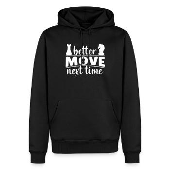 Schach Spruch Schachmatt Schach spielen - Männer Premium Bio Hoodie - Schwarz - Vorne - Nico (187cm)