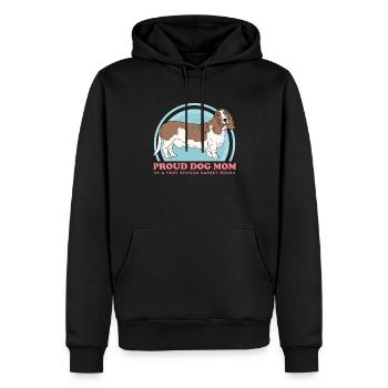 Basset Hound Maman Maîtresse Chien Propriétaire Cadeau - Sweat à capuche Premium bio Homme - noir - Devant - Nico (187cm)