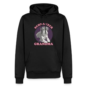 Schnauzer Grand-mère Propriétaire de chien Maîtresse Cadeau - Sweat à capuche Premium bio Homme - noir - Devant - Nico (187cm)
