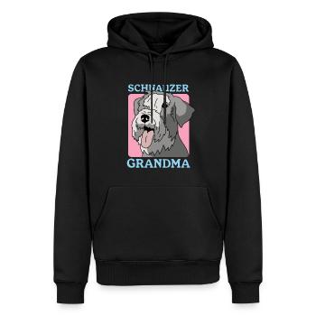 Schnauzer Grand-mère Maîtresse Chien Propriétaire Cadeau - Sweat à capuche Premium bio Homme - noir - Devant - Nico (187cm)