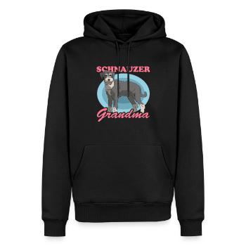 Schnauzer Grand-mère Chien Propriétaire de chien Cadeau - Sweat à capuche Premium bio Homme - noir - Devant - Nico (187cm)
