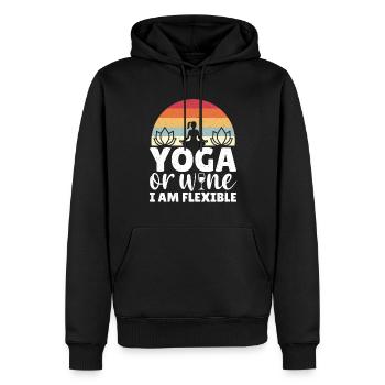 Yoga Meditation vintage retro - Männer Premium Bio Hoodie - Schwarz - Vorne - Nico (187cm)