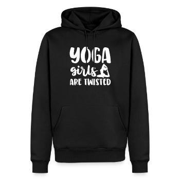 Yoga Mädchen Frauen Spruch lustig Geschenk - Männer Premium Bio Hoodie - Schwarz - Vorne - Nico (187cm)