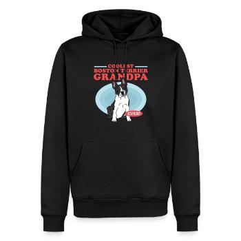 Boston Terrier Grandpa Hundehalter Geschenk - Männer Premium Bio Hoodie - Schwarz - Vorne - Nico (187cm)