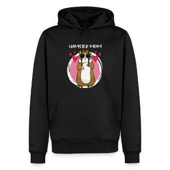 Hamster Maman Hamster Amant Mère Hamster Élevage - Sweat à capuche Premium bio Homme - noir - Devant - Nico (187cm)