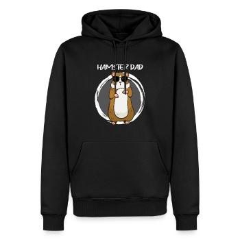 Hamster Papa Hamster Propriétaire Souris Famille Père - Sweat à capuche Premium bio Homme - noir - Devant - Nico (187cm)