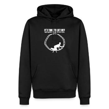 Hamster Roue Entreprise Travail indépendant Hamster - Sweat à capuche Premium bio Homme - noir - Devant - Nico (187cm)