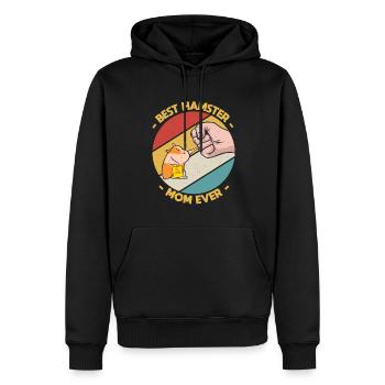 Meilleur hamster maman jamais rongeur propriétaire d’animal de compagnie - Sweat à capuche Premium bio Homme - noir - Devant - Nico (187cm)