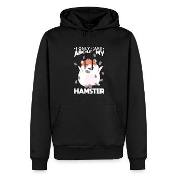 Hamsters Rodents Only Care About My Hamster - Männer Premium Bio Hoodie - Schwarz - Vorne - Nico (187cm)