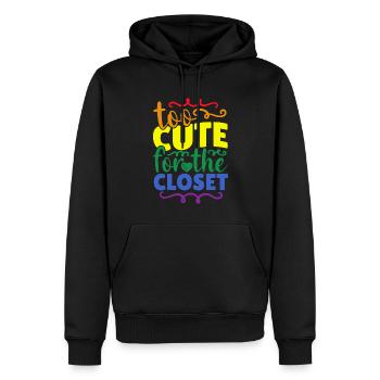 LGBT Schwul Lesbisch Zu süß für den Kleiderschrank - Männer Premium Bio Hoodie - Schwarz - Vorne - Nico (187cm)